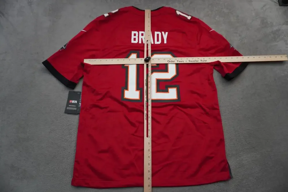 Tampa Bay Buccaneers Jersey Mens Large Red NFL Tom Brady 12 Nike On Field